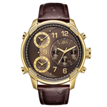 Jbw g4 j6353a gold brown leather diamond exclusive limited watch front thumb