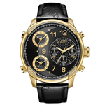 Jbw g4 j6353c gold black leather diamond exclusive limited watch front thumb