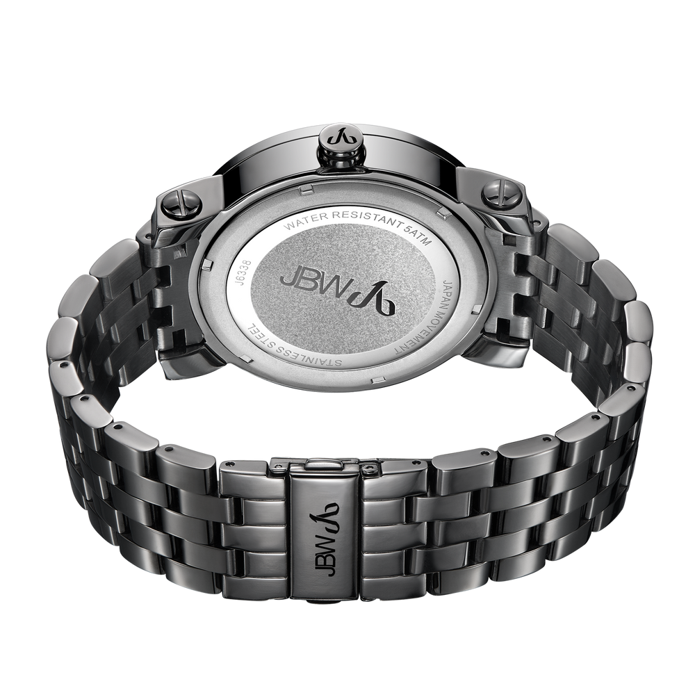 Jbw hendrix j6338c gunmetal gunmetal diamond watch back