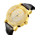 Jbw hendrix jb 6211l a gold black leather diamond watch angle thumb