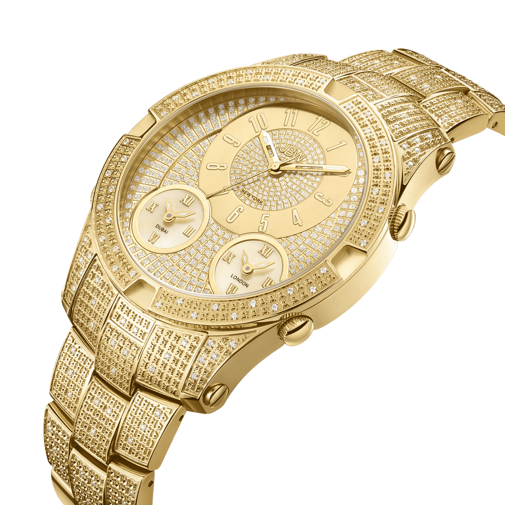 Jbw jet setter iii j6348a gold diamond watch angle2