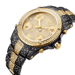 Jbw jet setter jb 6213 d two tone black ion gold diamond watch angle thumb