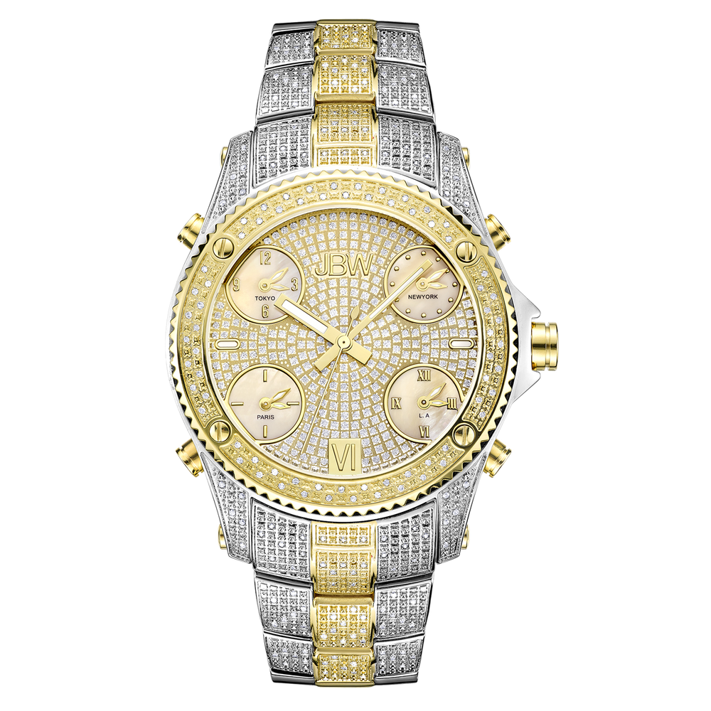 Jbw jet setter jb 6213 e two tone stainless steel gold diamond watch front_57fa2599 9b1c 408d aaf9 821c3e16b295
