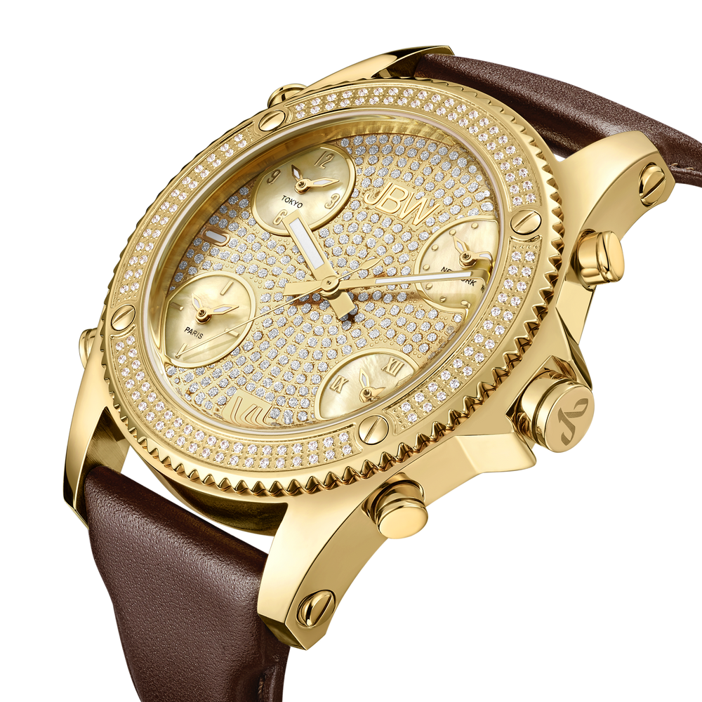 Jbw jetsetter j6354a gold brown leather diamond watch angle_fde63967 05cb 4114 8878 4c670fefc4ef