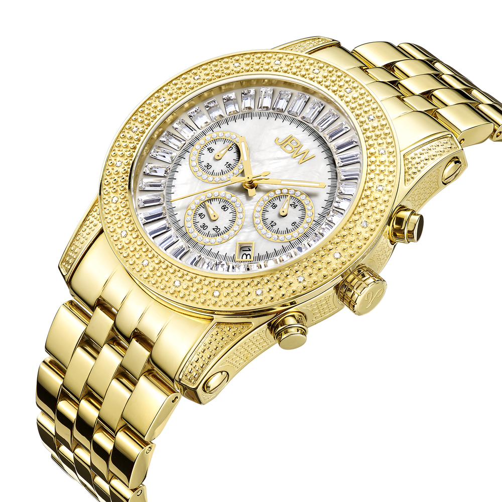 Jbw krypton jb 6219 f gold gold diamond watch angle