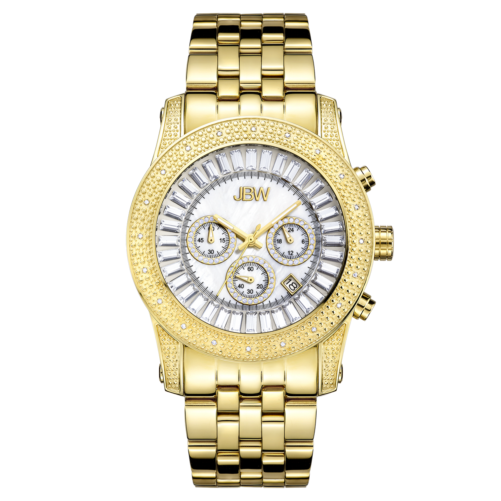 Jbw krypton jb 6219 f gold gold diamond watch front