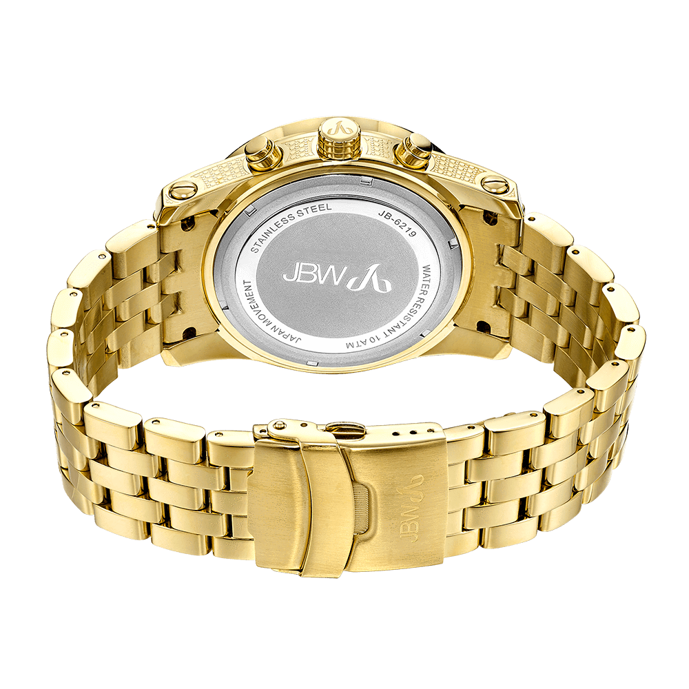 Jbw krypton jb 6219 g gold gold diamond watch back