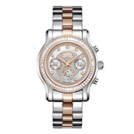 Jbw laurel j6330d two tone stainless steel rosegold diamond watch front thumb