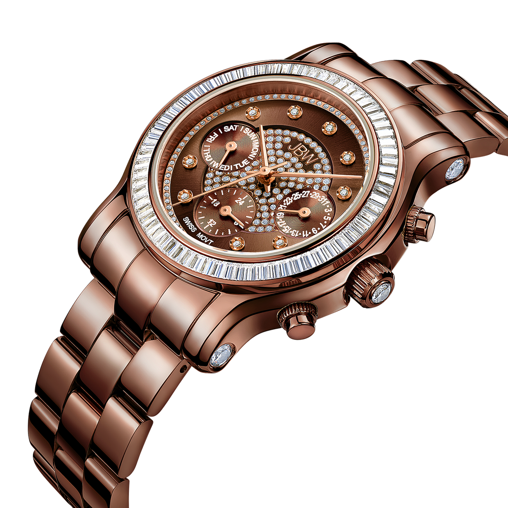 Jbw laurel j6330i two tone brown rosegold diamond watch angle_b29942f0 b779 42d8 baf4 966f89aedc27