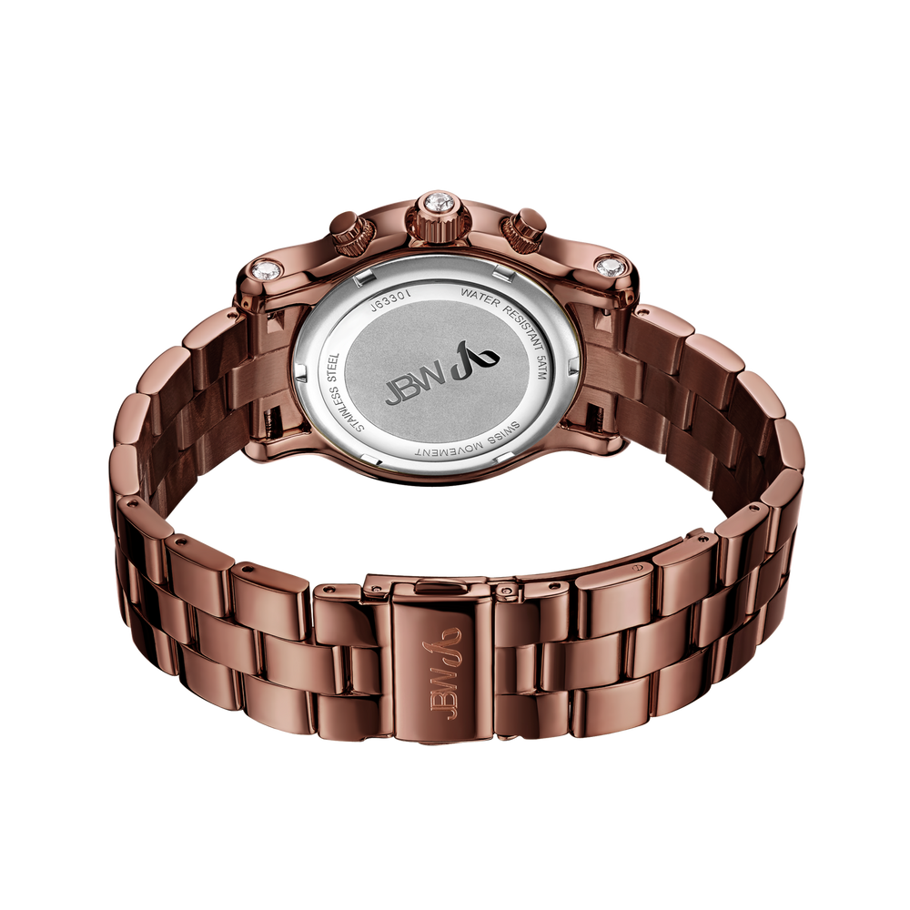 Jbw laurel j6330i two tone brown rosegold diamond watch back_025abc10 7e9a 4a38 9a1f baf220d9fd61