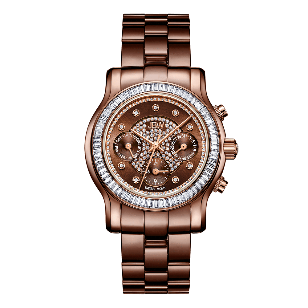 Jbw laurel j6330i two tone brown rosegold diamond watch front_4ffe2013 512b 409f 87c3 a2f5ff63b80a