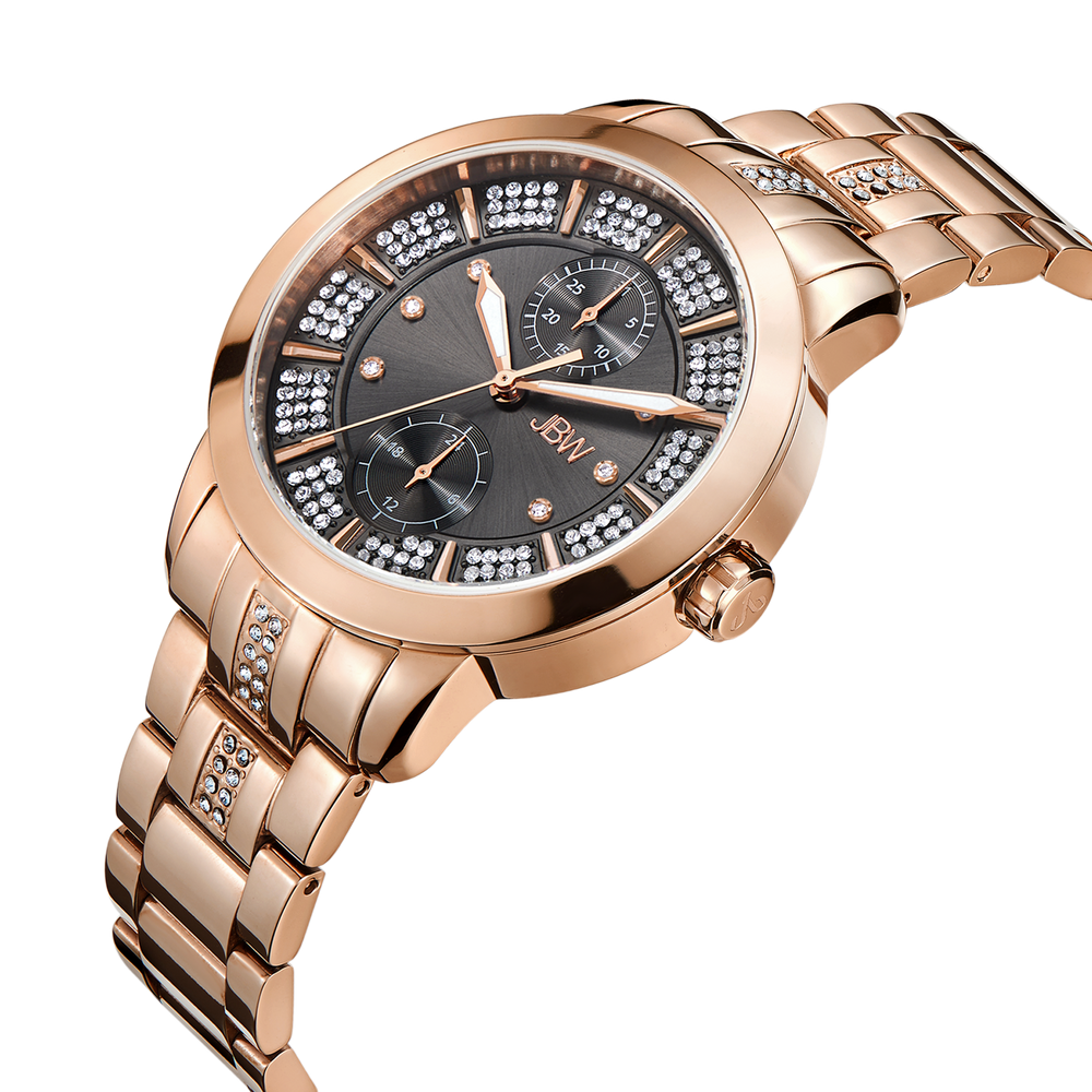 Jbw lumen j6341a rosegold rosegold diamond watch angle