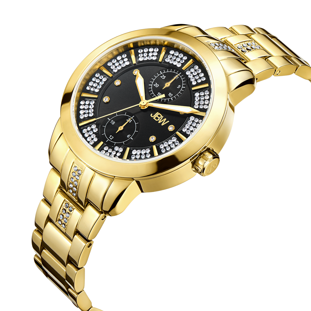 Jbw lumen j6341d gold gold diamond watch angle