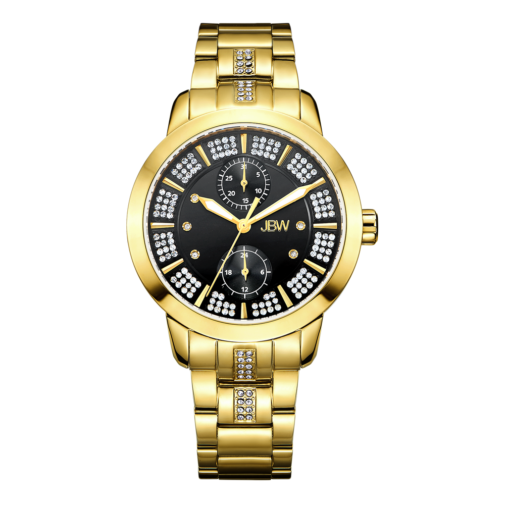 Jbw lumen j6341d gold gold diamond watch front