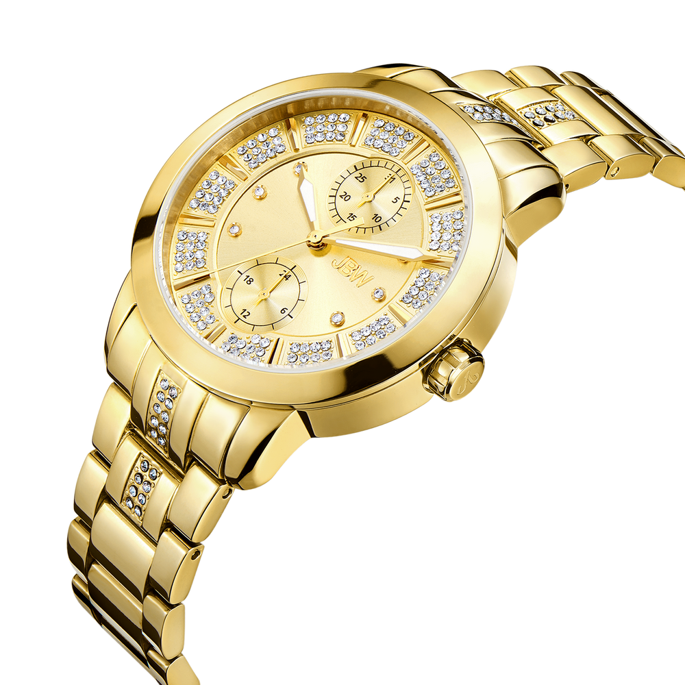 Jbw lumen j6341f gold gold diamond watch angle