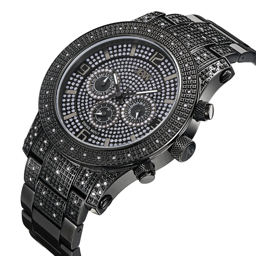 Jbw lynx j6336a black ion diamond watch angle