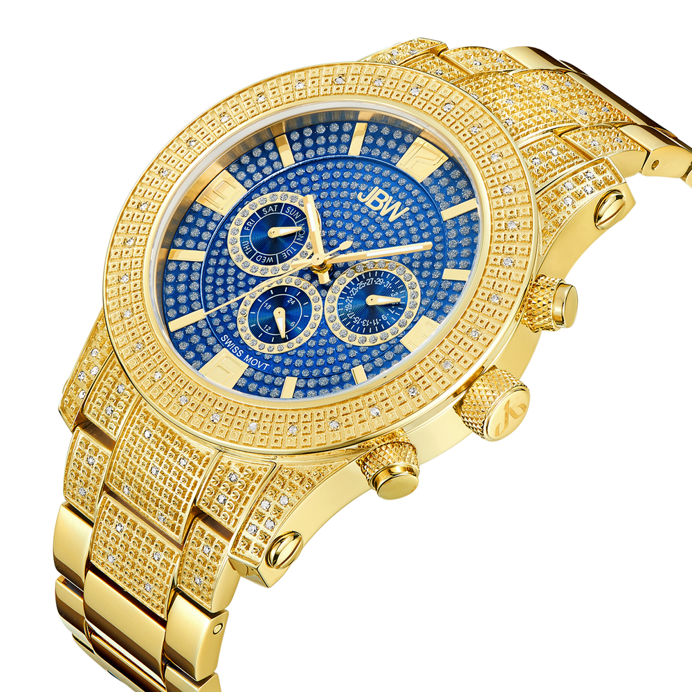 Jbw lynx j6336c gold gold diamond watch angle