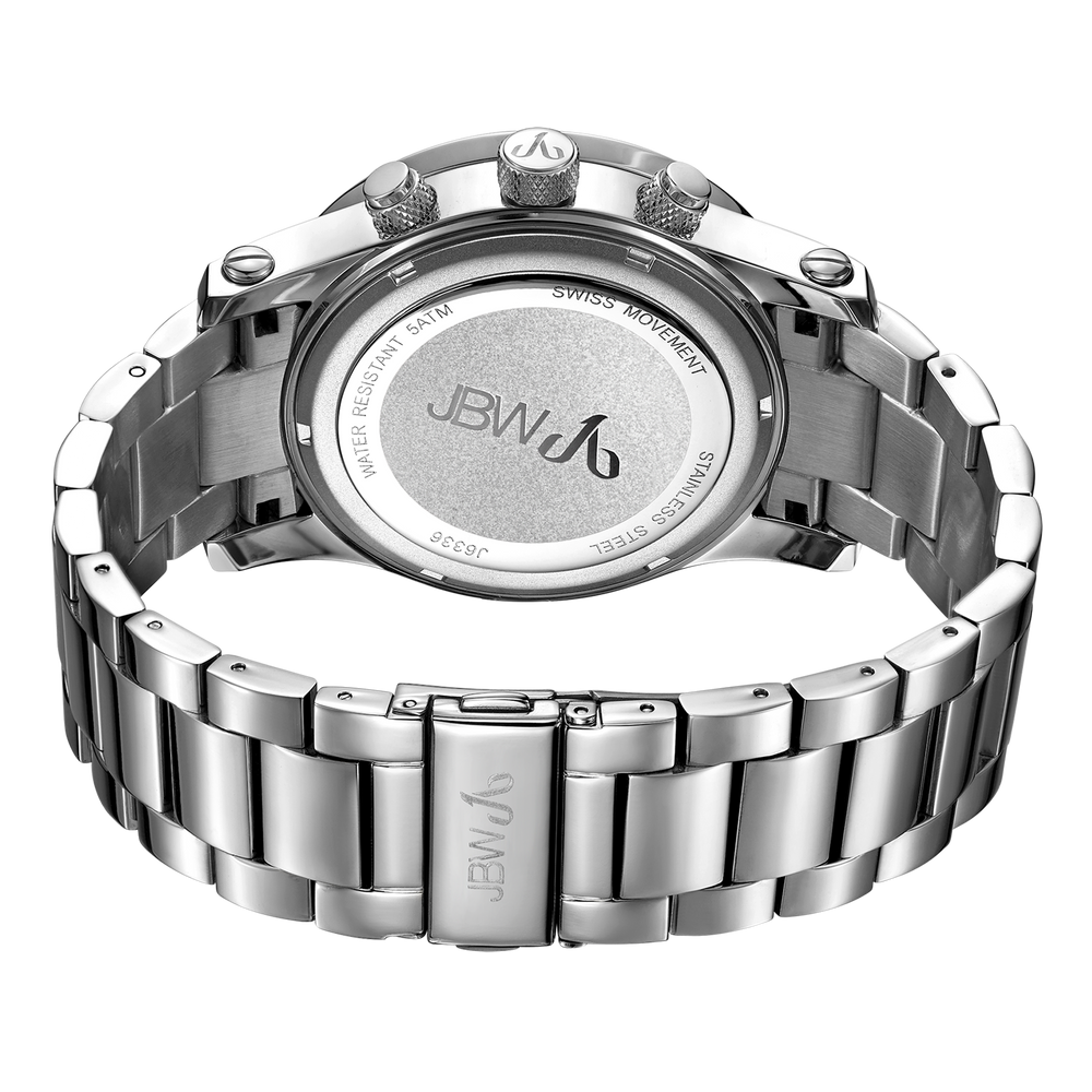 Jbw lynx j6336e stainless steel diamond watch back