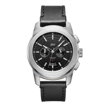 Jbw mohawk j6352a stainless steel black leather diamond watch front thumb