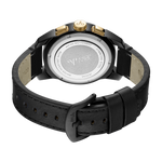 Jbw mohawk j6352c gold black leather diamond watch back thumb