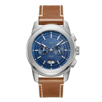 Jbw mohawk j6352d stainless steel brown leather diamond watch front thumb