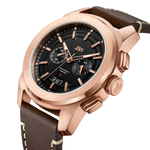 Jbw mohawk j6352e rose gold brown leather diamond watch angle thumb