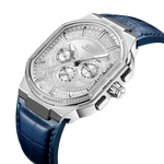 Jbw orion j6342a stainless steel navy leather diamond watch angle thumb