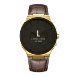 Jbw orion j6342b gold brown leather diamond watch size fit thumb