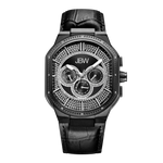 Jbw orion j6342d black black leather diamond watch front thumb