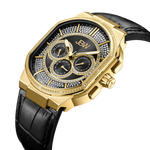Jbw orion j6342e gold black leather diamond watch angle thumb