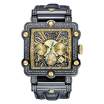 Jbw phantom jb 6215 238 f black ion black leather diamond watch front thumb