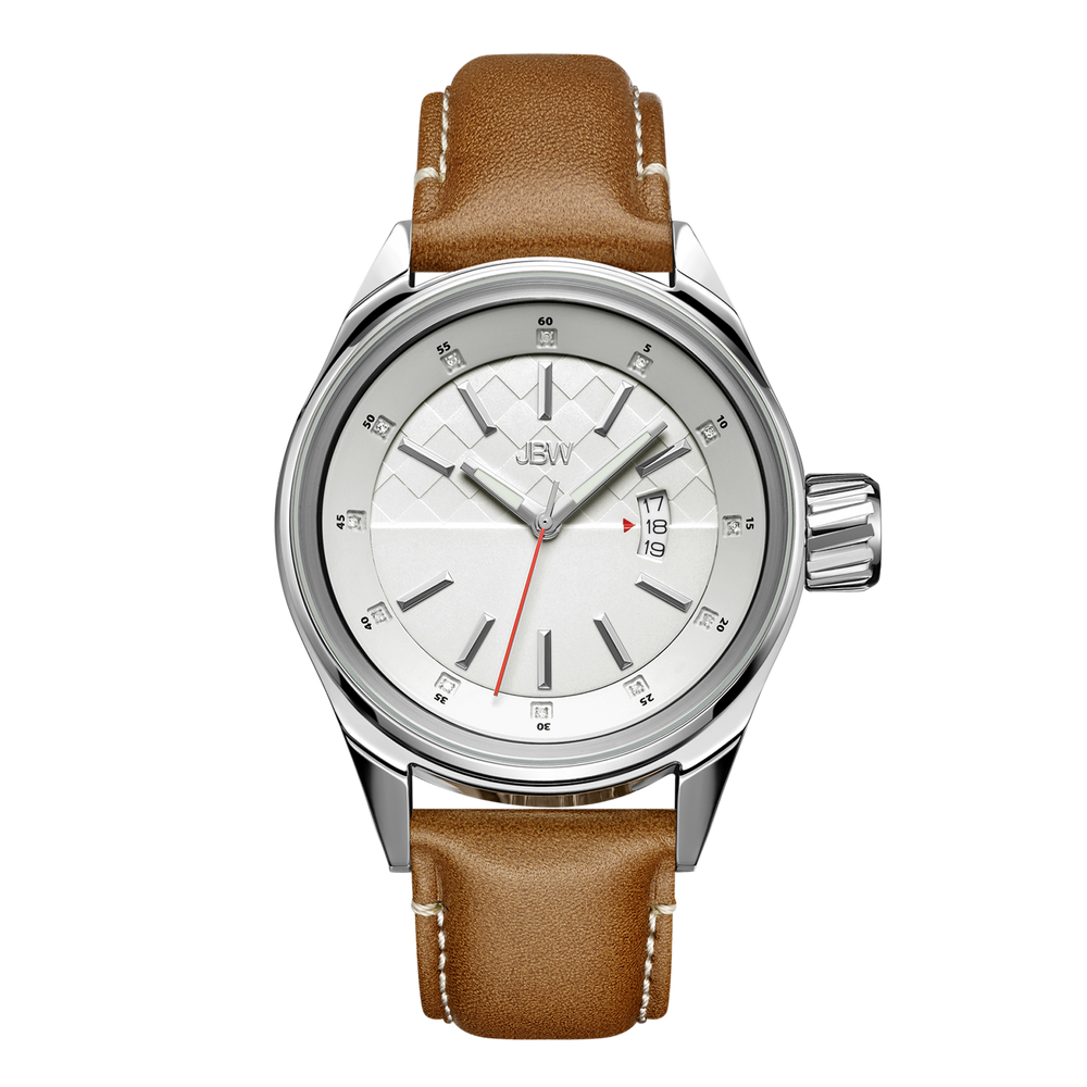 Jbw rook j6287b stainless steel brown leather diamond watch front_dfac77c3 25bd 487a 93d4 774e9bf79f1f