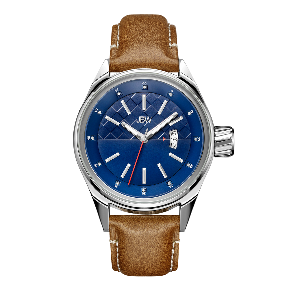 Jbw rook j6287f stainless steel brown leather diamond watch front_f6267d5a 3280 4fc0 a4df 50e8f6721722