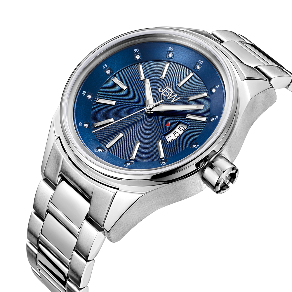 Jbw rook j6287j stainless steel diamond watch angle