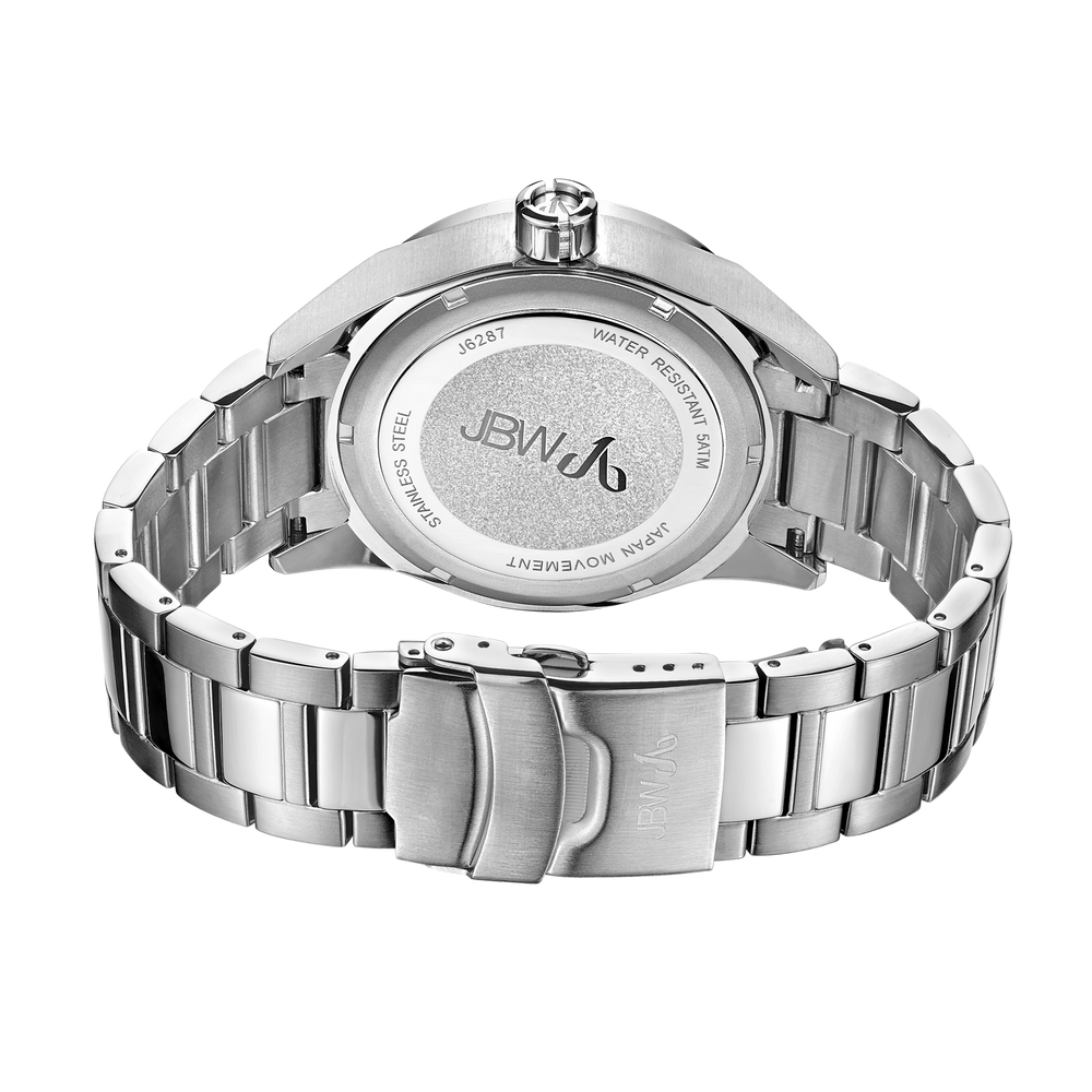 Jbw rook j6287j stainless steel diamond watch back