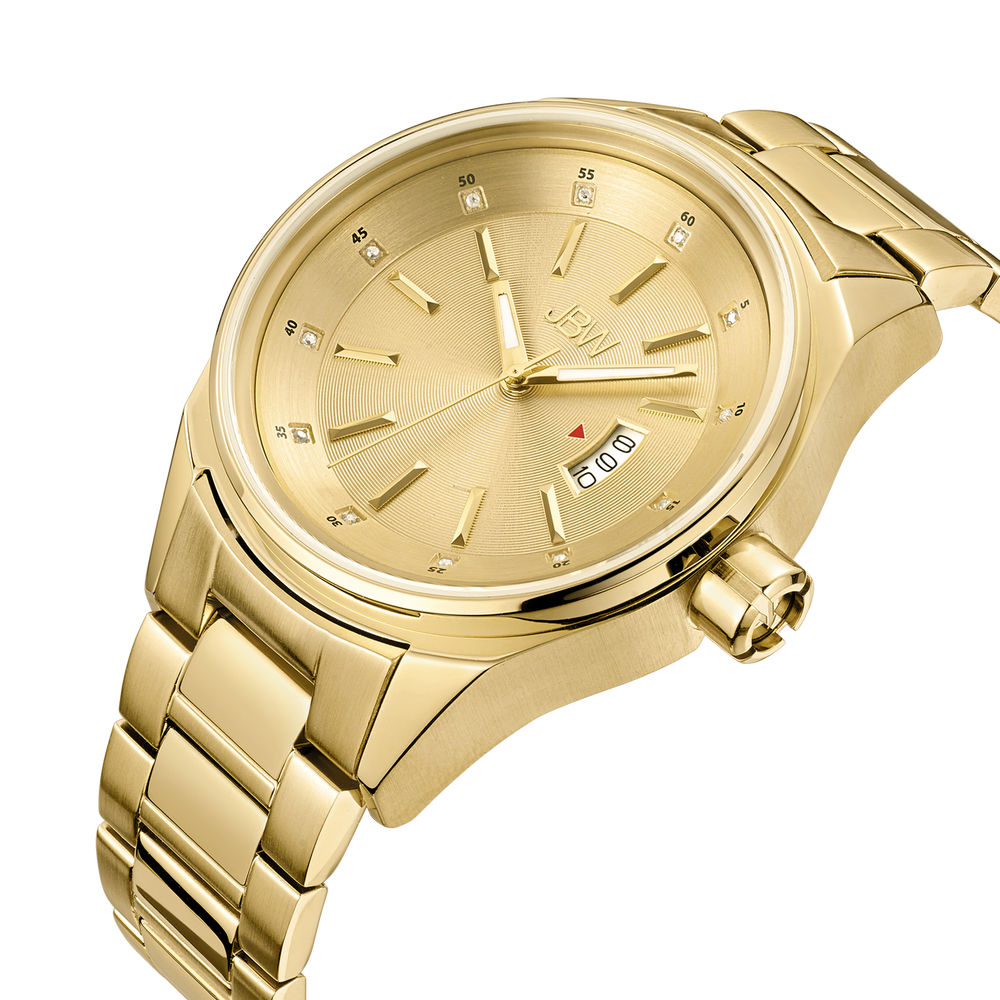 Jbw rook j6287l gold gold diamond watch angle