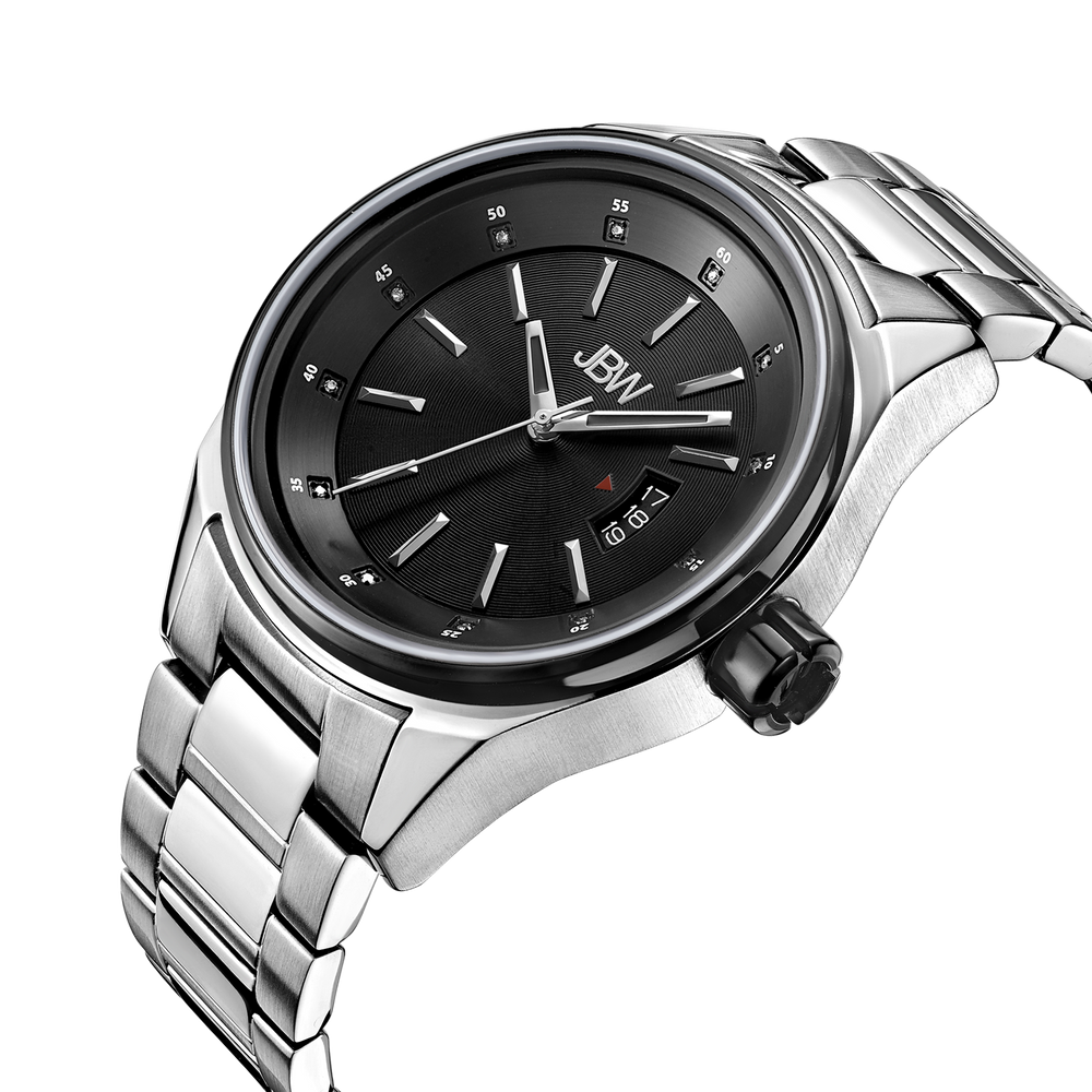 Jbw rook j6287m stainless steel diamond watch angle