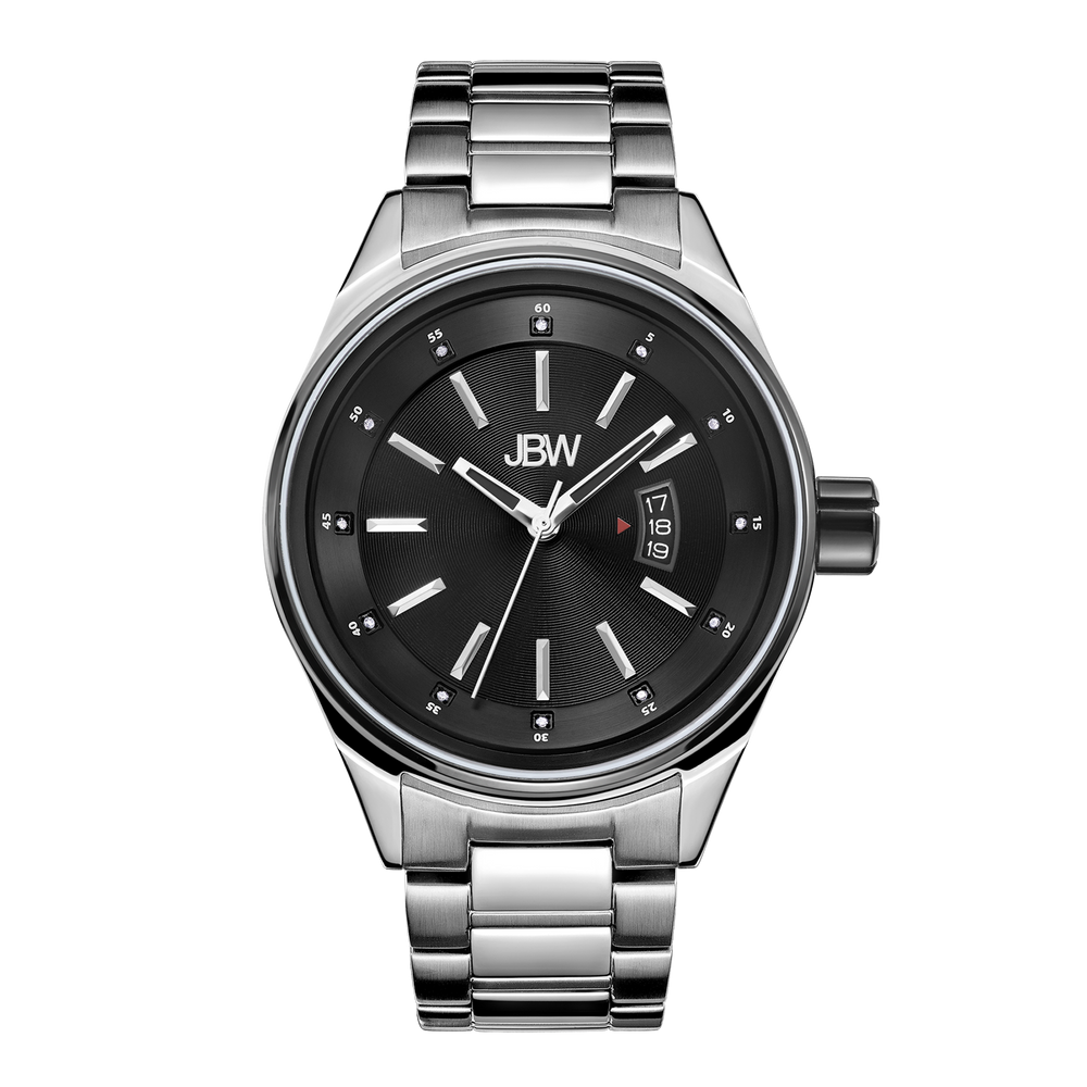 Jbw rook j6287m stainless steel diamond watch front