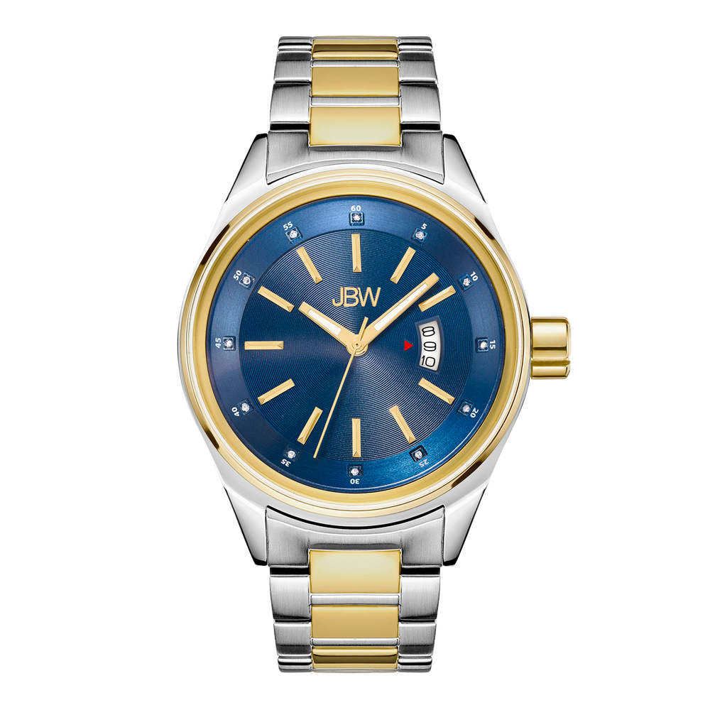 Jbw rook j6287n stainless steel gold diamond watch front