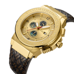 Jbw saxon jb 6101l e gold brown leather diamond watch angle thumb