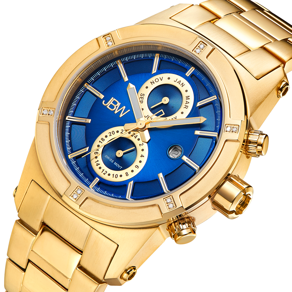 Jbw strider j6263h gold gold diamond watch angle