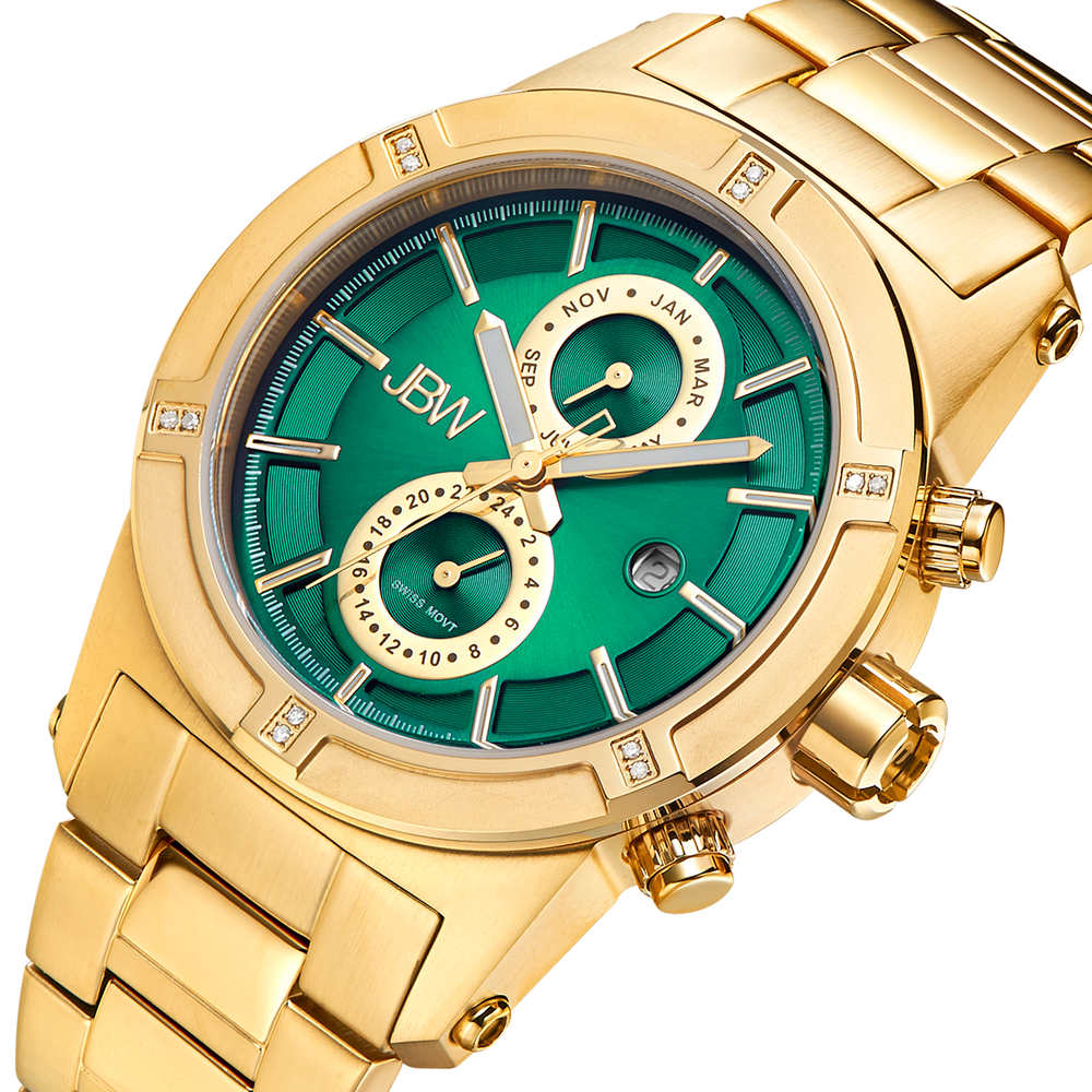 Jbw strider j6263i gold diamond watch angle