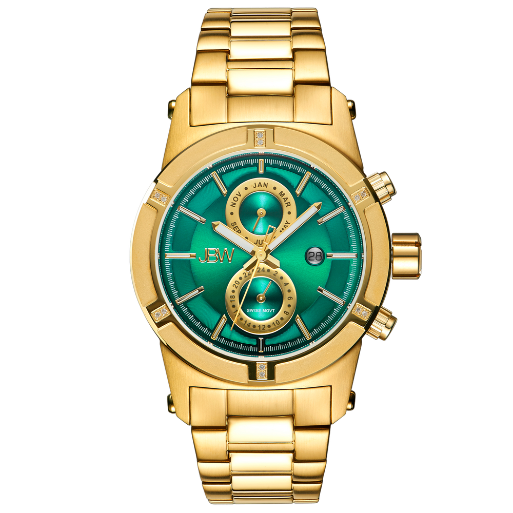 Jbw strider j6263i gold diamond watch front