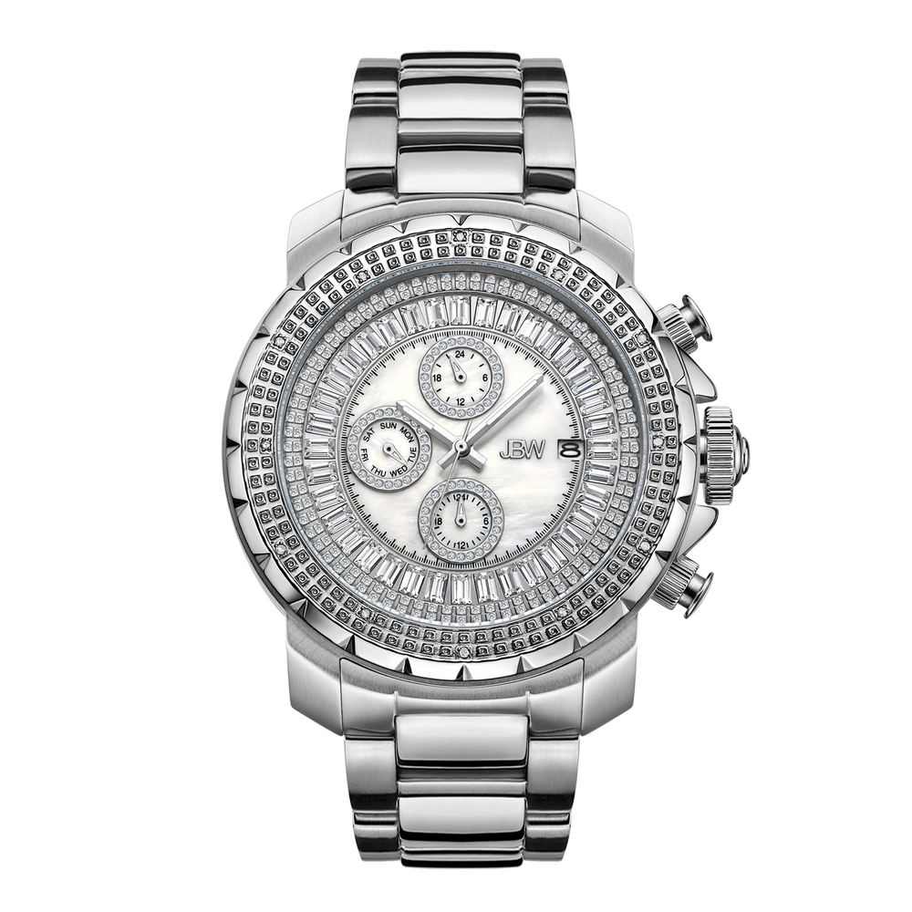 Jbw titus j6347b silver diamond watch front