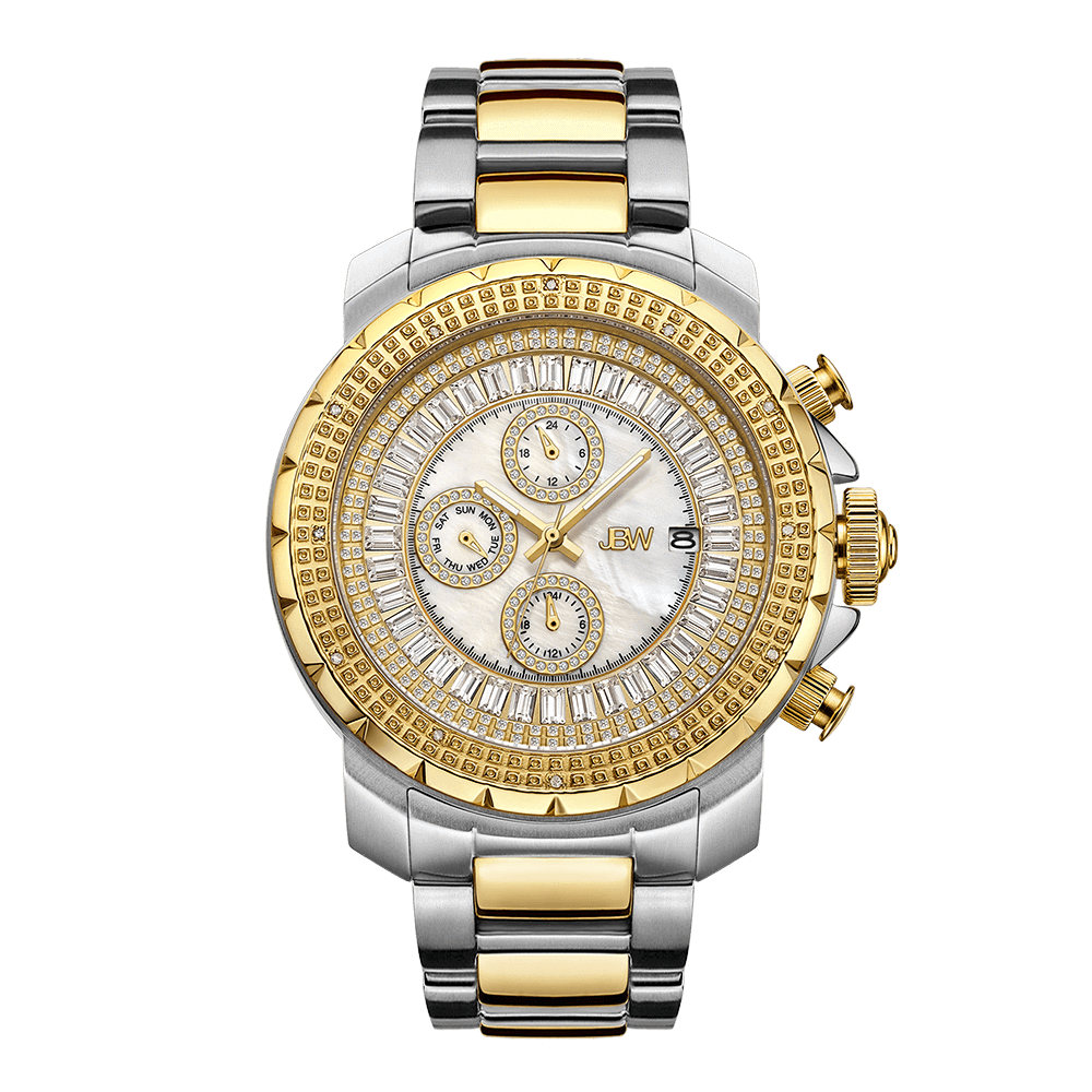Jbw titus j6347c two tone silver gold diamond watch front
