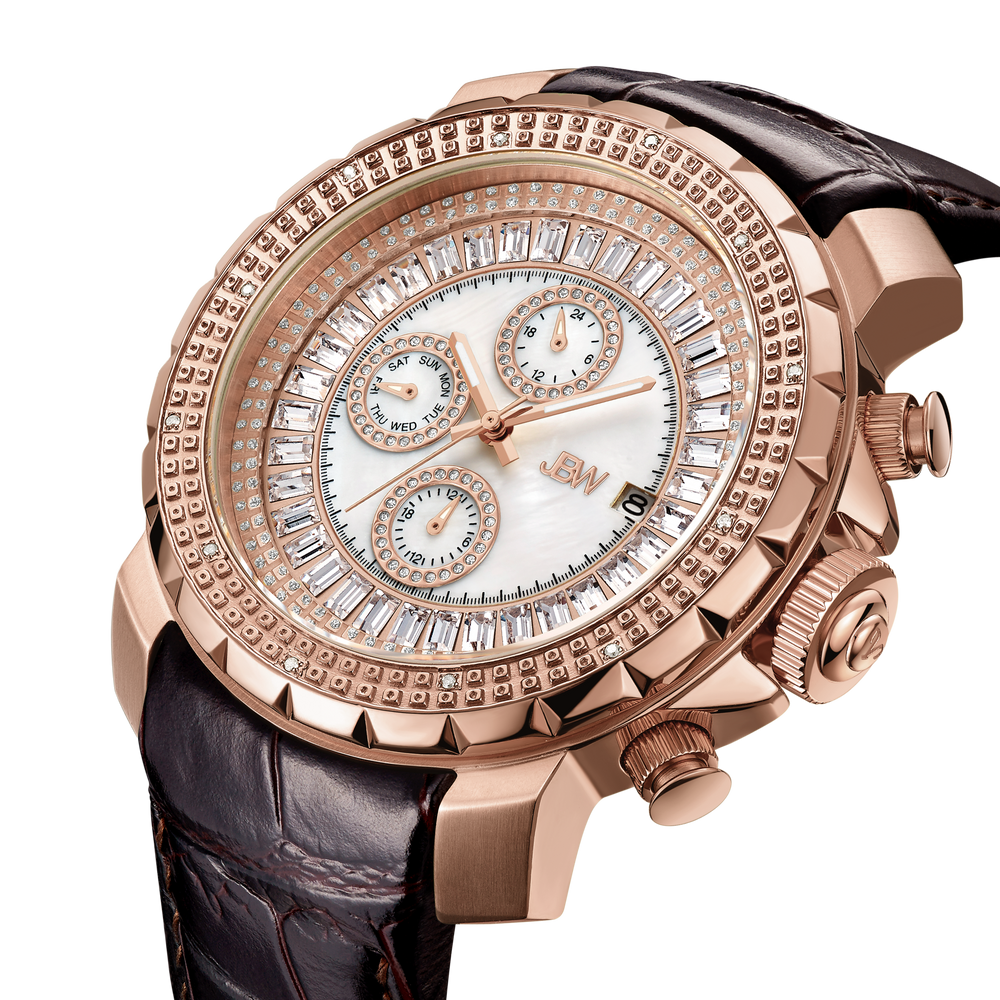 Jbw titus j6347l c rose gold brown leather diamond watch angle_472162c5 c348 42b4 a300 3030d0b46d76