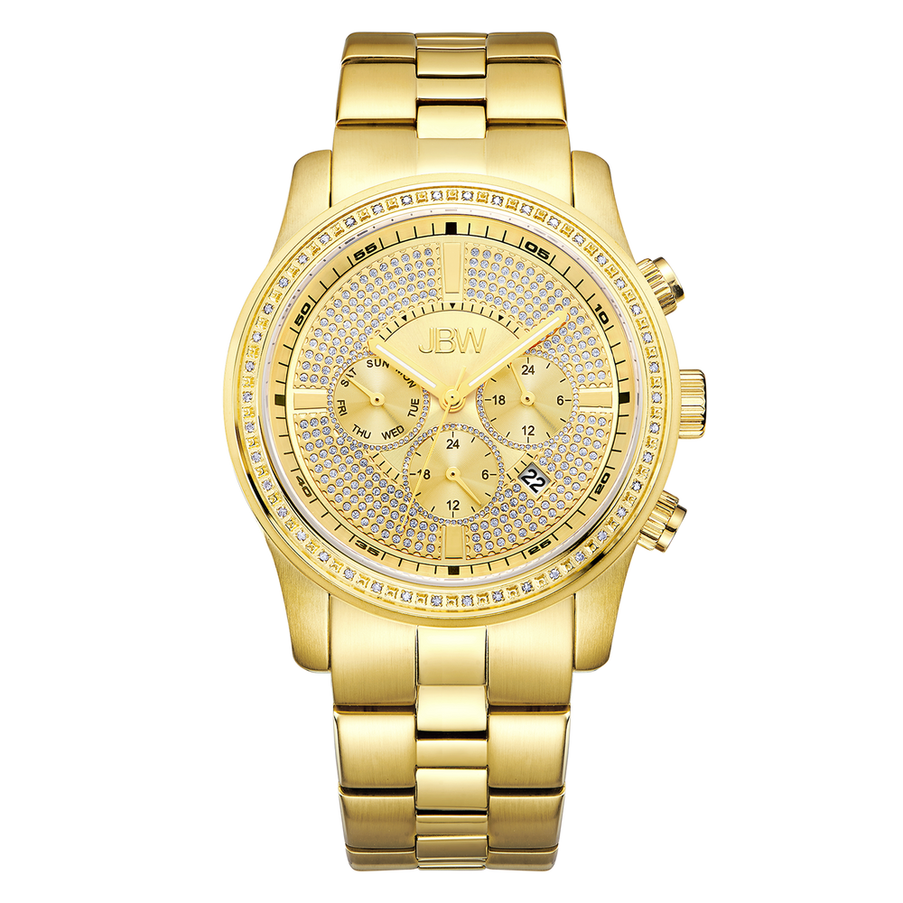 Jbw vanquish j6337b gold gold diamond watch front