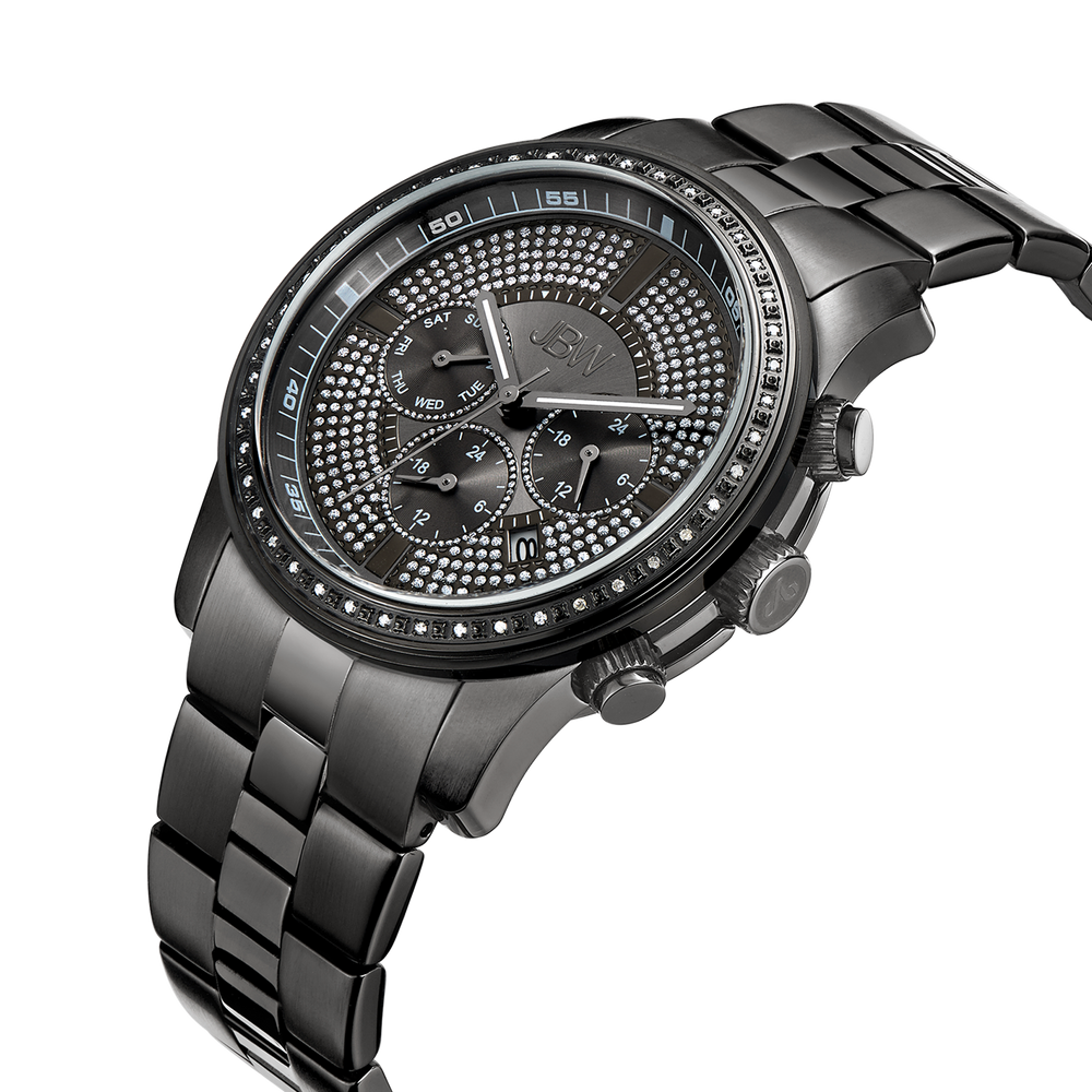 Jbw vanquish j6337d gunmetal gunmetal diamond watch angle