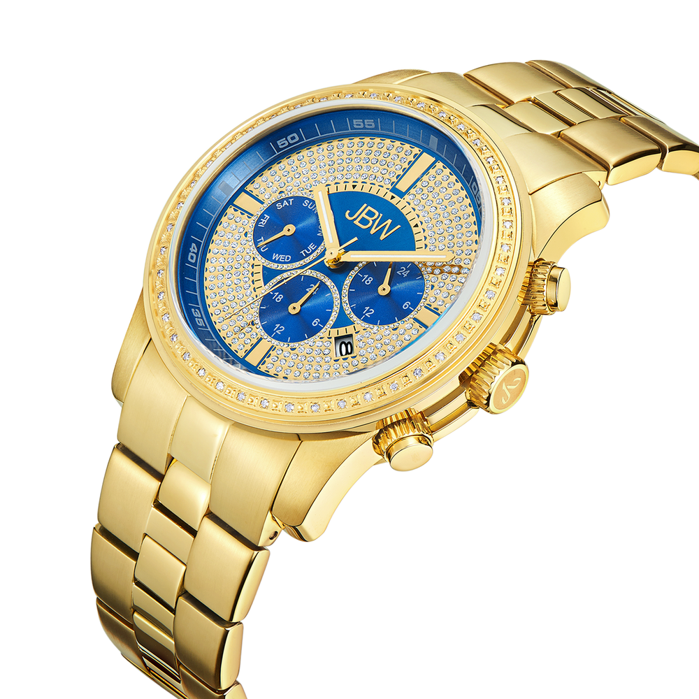 Jbw vanquish j6337e gold gold diamond watch angle