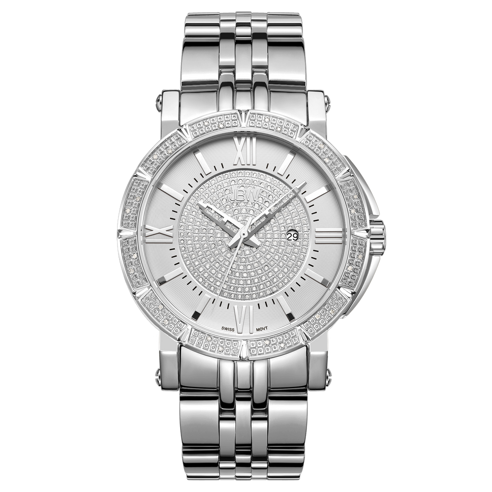 Jbw vault j6343b silver diamond watch front